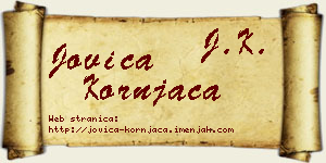 Jovica Kornjača vizit kartica